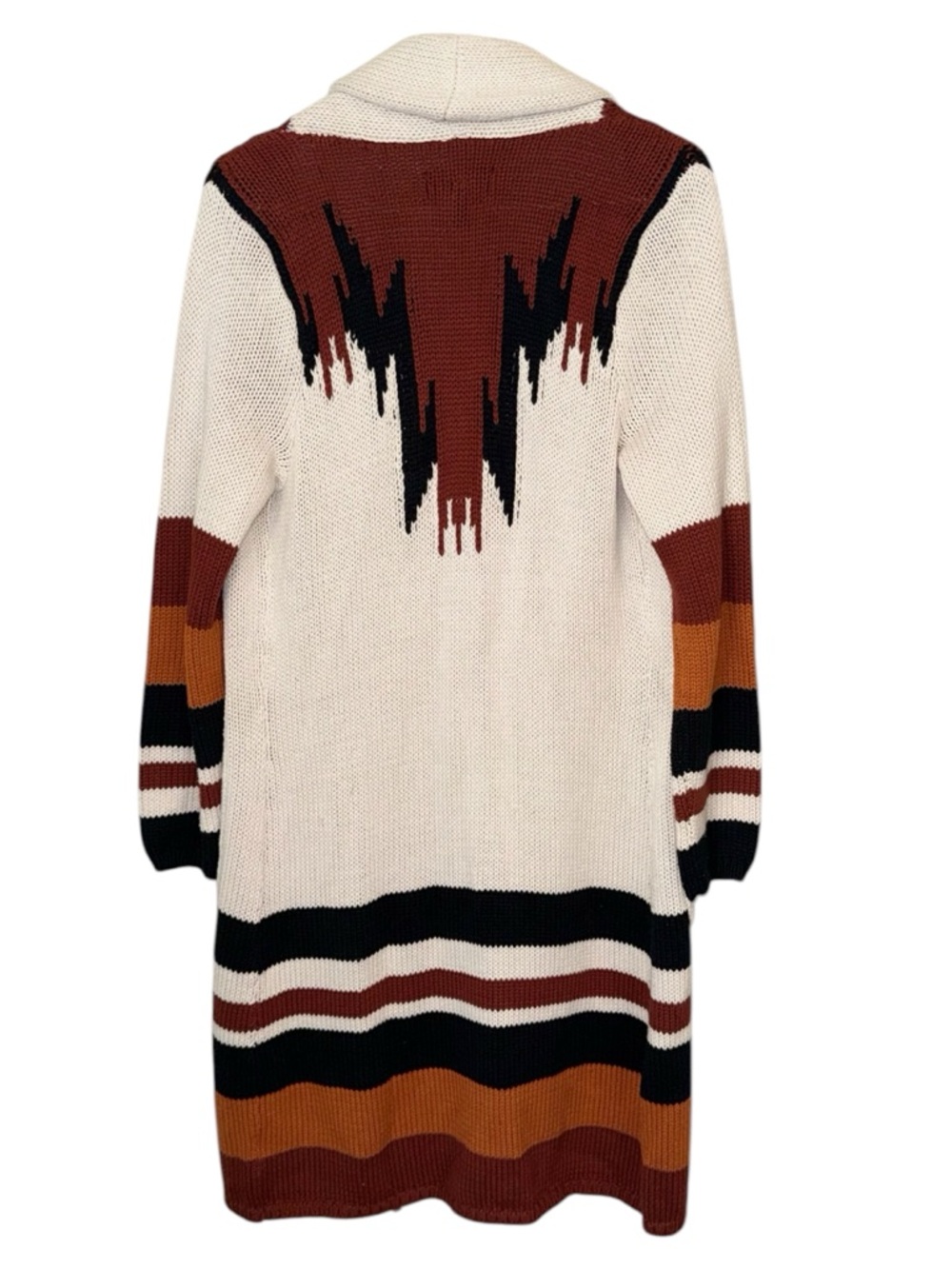 SHYANNE SOUTH-WESTERN STYLE AZTEC FRONT POCKETS CARDIGAN - Picture 3 of 5